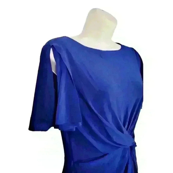 RALPH LAUREN Womans BLUE Dress (Green Tag) Fitted STRETCH Lined size 4 - Picture 4 of 6